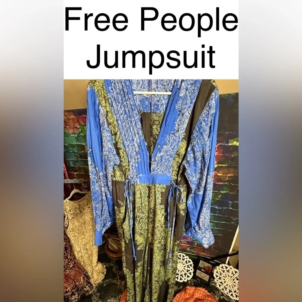 NWOT Free People Blooming Fields Jumpsuit